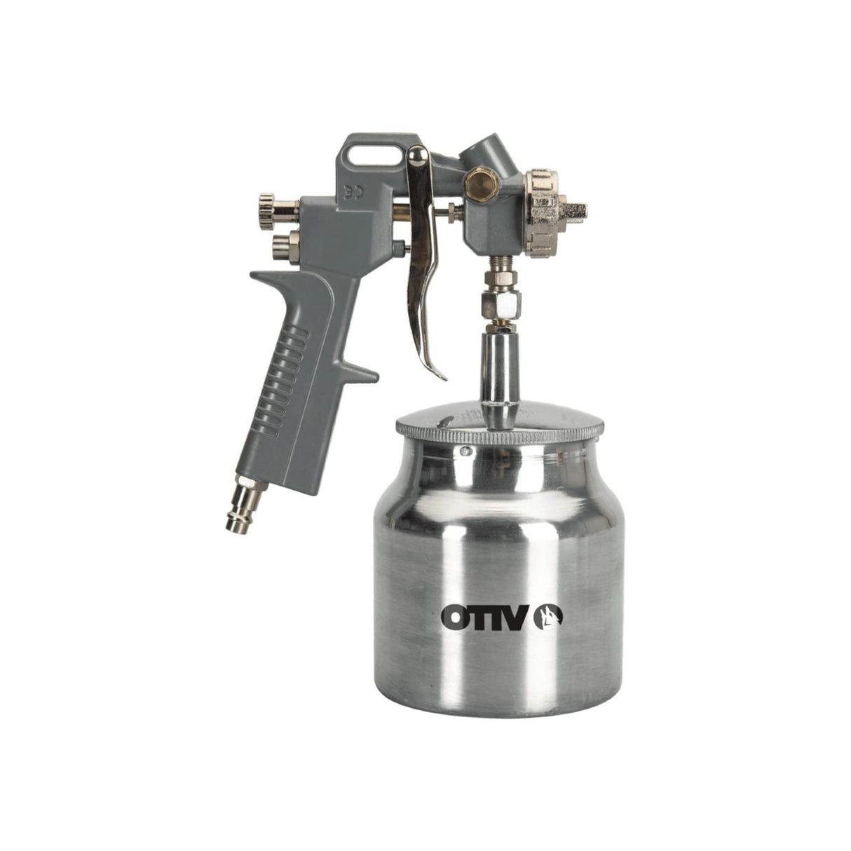 VITO Sprühpistole mit Saugvorschub, Farbspritzpistole, Lackierpistole mit Saugbecher (VIPPT), Tankkapazität 1L, Maximaler Druck 3-5 bar, Anschluss 1/4-6 mm und mit Schneller Klingenwechsel-Funktion - Tools.de TP Profishop GmbH