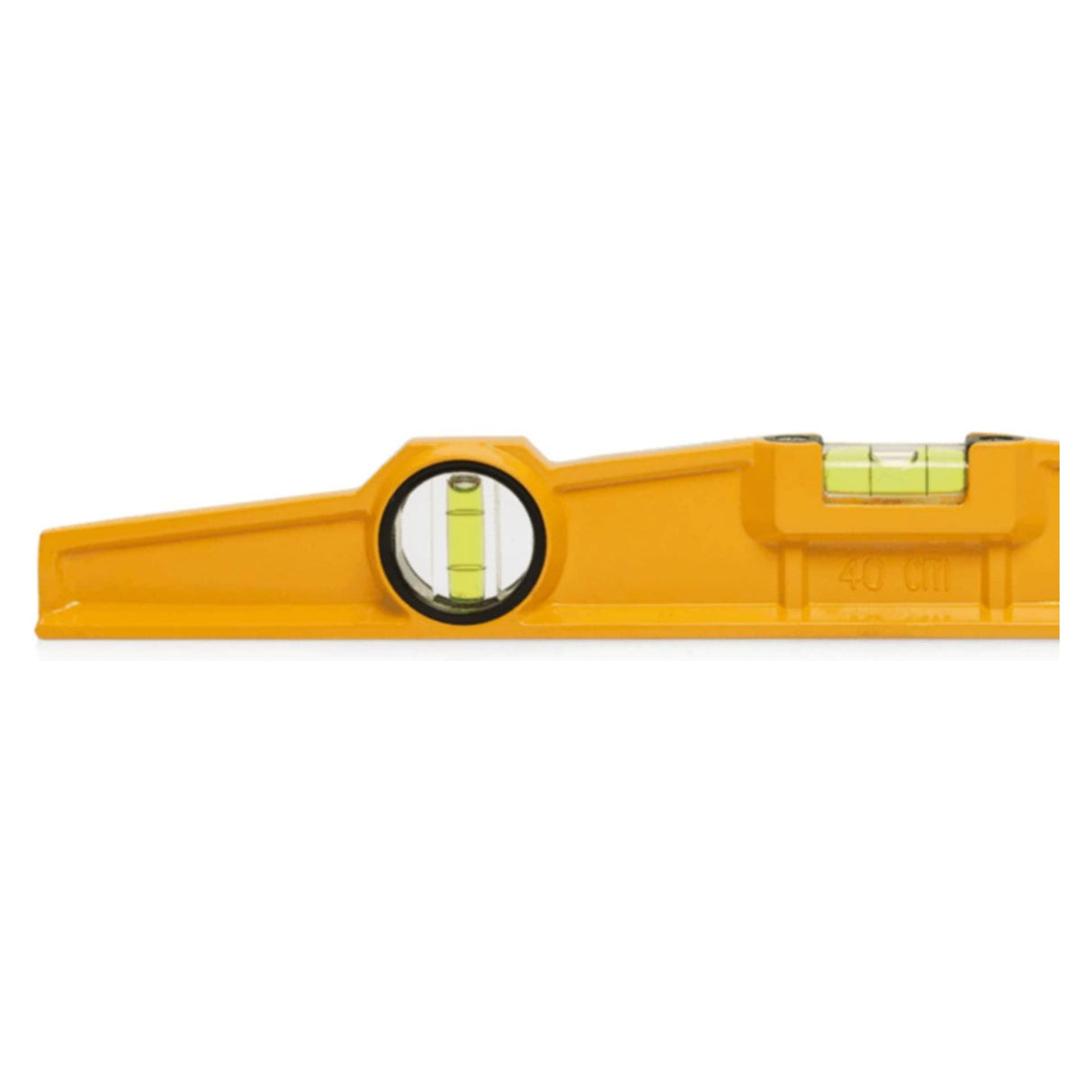 VITO Torpedo-Ebene 60 cm, Aluminiumrahmen; - Enthält 2 Blasen: Lot und Libelle; - Genauigkeit: 0,5 mm/m; - Aufhängeloch, Farbe: Gelb/schwarz, Abmessungen: 600x45x20mm - VINT60 - Tools.de TP Profishop GmbH