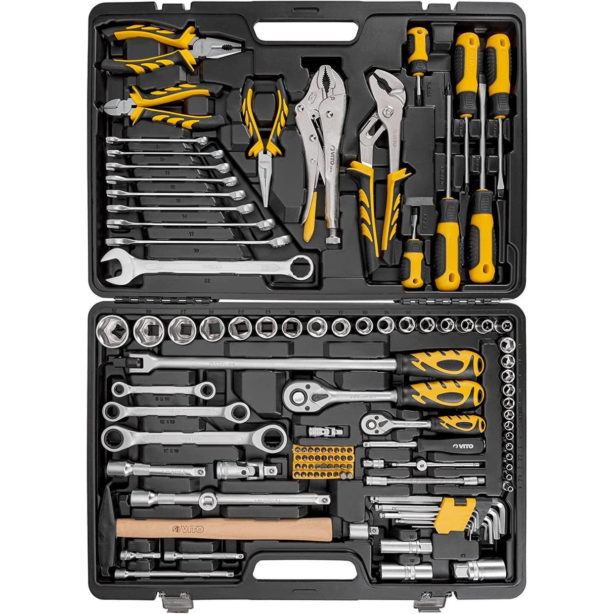 VITO Universal Werkzeugkoffer 119-teilig Werkzeug-Set Montage für den Profi, Monteur und Heimwerker - Werkzeugkasten,Werkzeugkiste,Werkzeugbox - Tools.de TP Profishop GmbH