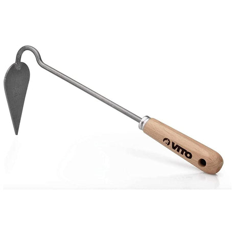 VITO Unkrauthacke mit Stiel - sehr stabile Spitzhacke - Stillänge 35cm - - Hacke zum Unkraut jäten - Hochwertig und traditionell handgeschmiedete Garten-Kleingeräte - Gartengeräte - Tools.de TP Profishop GmbH