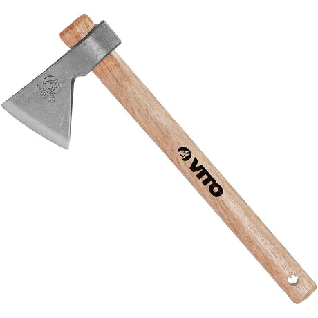 VITO Vintage Axt, Beil, Universalbeil / Axt mit stabilem Holzstiel 700g - Stahl Maße 160 x 100 x 40 - 25 mm - Spaltbeil - Handbeil - Spaltaxt - Hochwertige Stahl-Klinge, Handgeschmiedet in Portugal - Tools.de TP Profishop GmbH