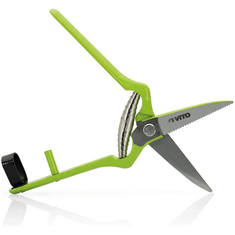 VITO Vintage gerade Weinleseschere, Gartenschere, Ernteschere - mit einer Klinge aus Carbonstahl - Blumenschere, Floristenschere, Traubenschere -VITV190B - Tools.de TP Profishop GmbH