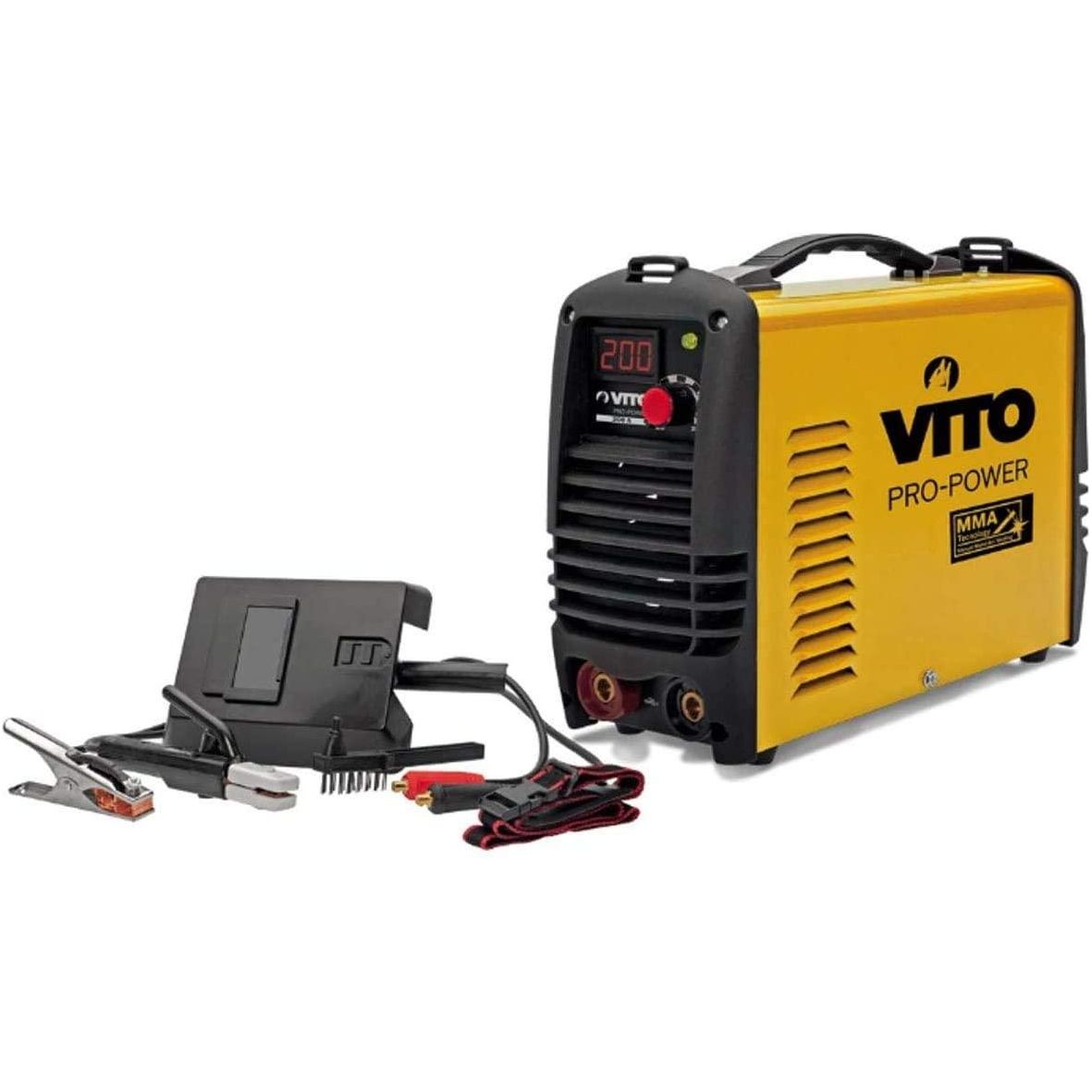 VITOn Schweißgerät Elektroden Inverter MMA 200 A Schweissgerät VITO Pro Power SET + Helm + Koffer - LED Anzeige - Tools.de TP Profishop GmbH