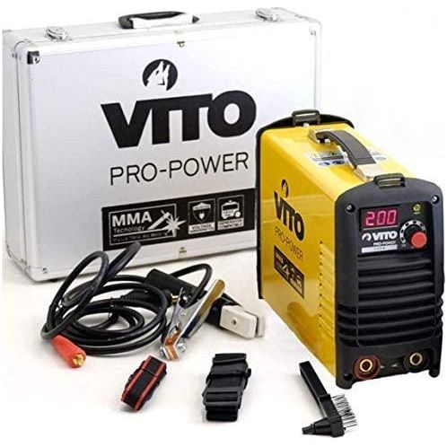 VITOn Schweißgerät Elektroden Inverter MMA 200 A Schweissgerät VITO Pro Power SET + Helm + Koffer - LED Anzeige - Tools.de TP Profishop GmbH