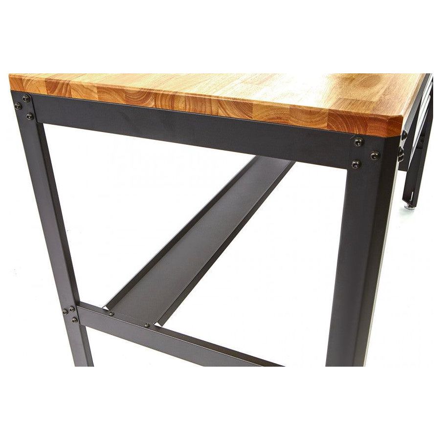 Werkbank mit Schubladen schwarz - 156 x 76 cm - Höhe einstellbar von ca. 88 bis 92 cm - Tools.de TP Profishop GmbH