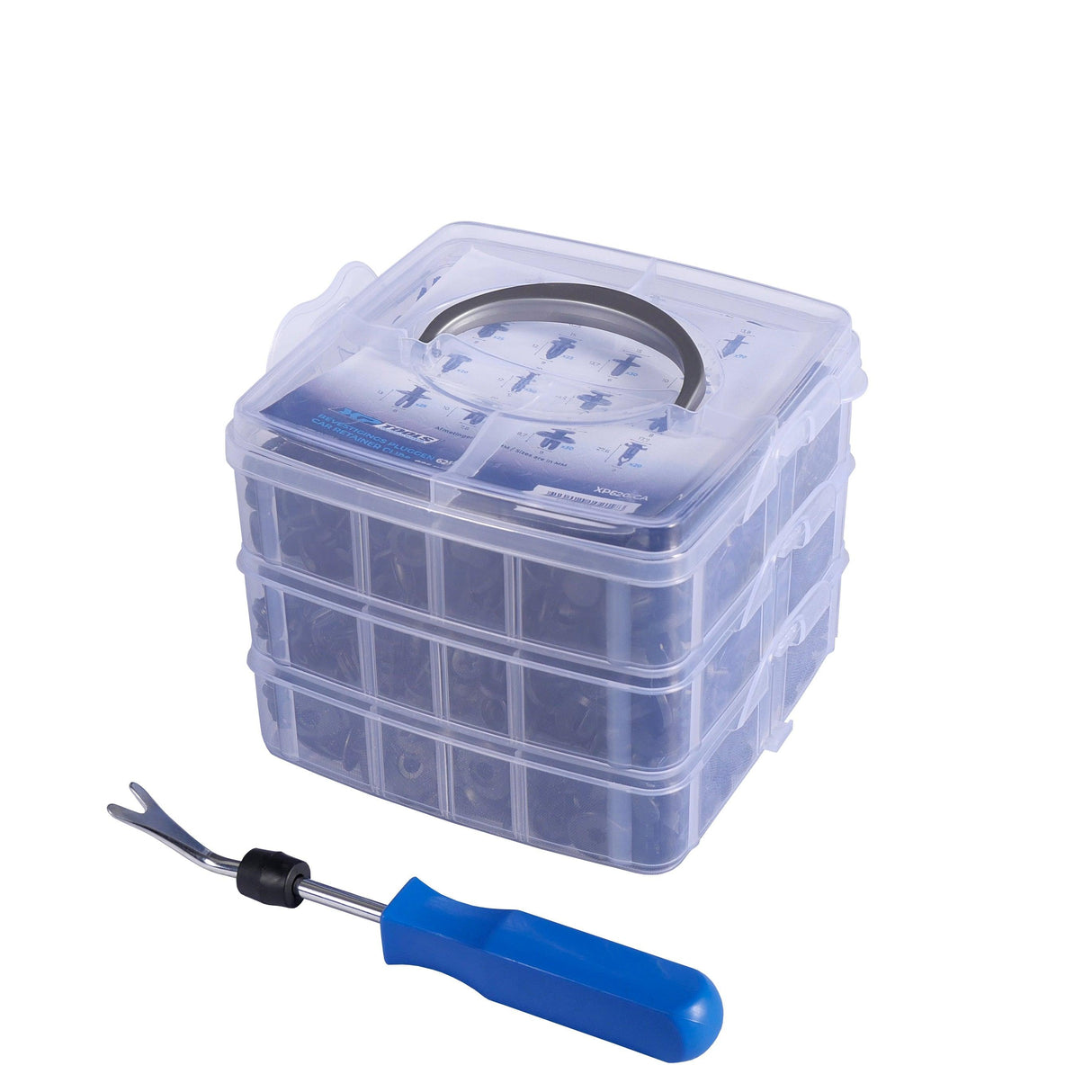 XPTools Autohalterung Push-Clips-Kit 625 Stück + Verschluss-Entferner - XP620ICA - Tools.de TP Profishop GmbH
