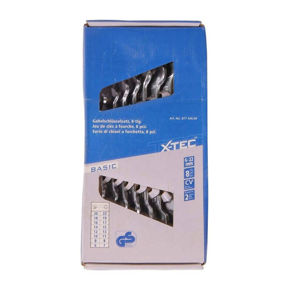 XPTools Doppelmaulschlüssel Satz 8 Teile / Maulschlüssel Set DOS8B - Tools.de TP Profishop GmbH