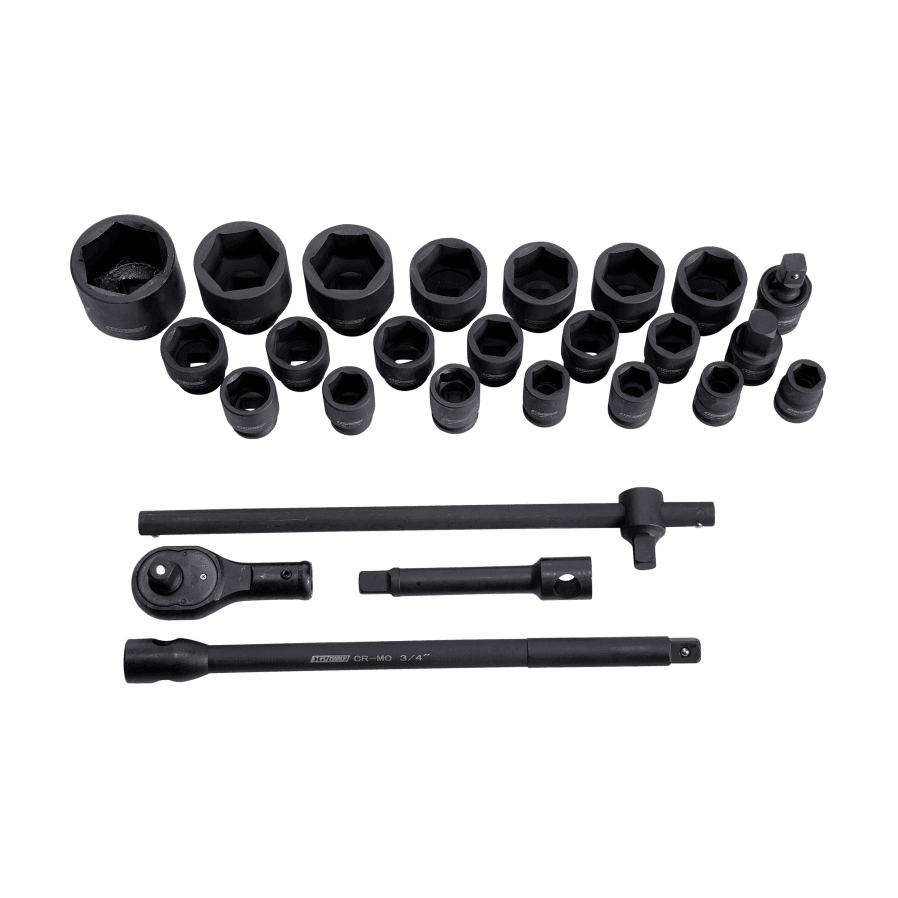 XPTools Nusskasten Impact 3/4'' und 1'' 26 Teile / Stecknüsse Steckschlüssel Satz SW26I - Tools.de TP Profishop GmbH