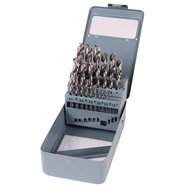 XPTools Spiralbohrer-Satz 25 Teile / Bohrer Set für Bohrmaschine / 135 Grad Split Point DR25KB - Tools.de TP Profishop GmbH