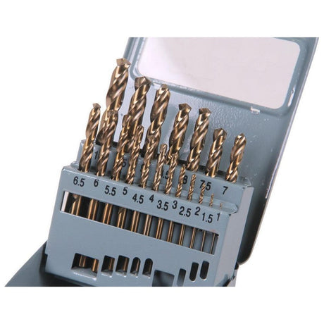 XPTools Spiralbohrer-Satz Kobalt HSS 19 Teile / Bohrer Set für Bohrmaschine DR19KBK - Tools.de TP Profishop GmbH