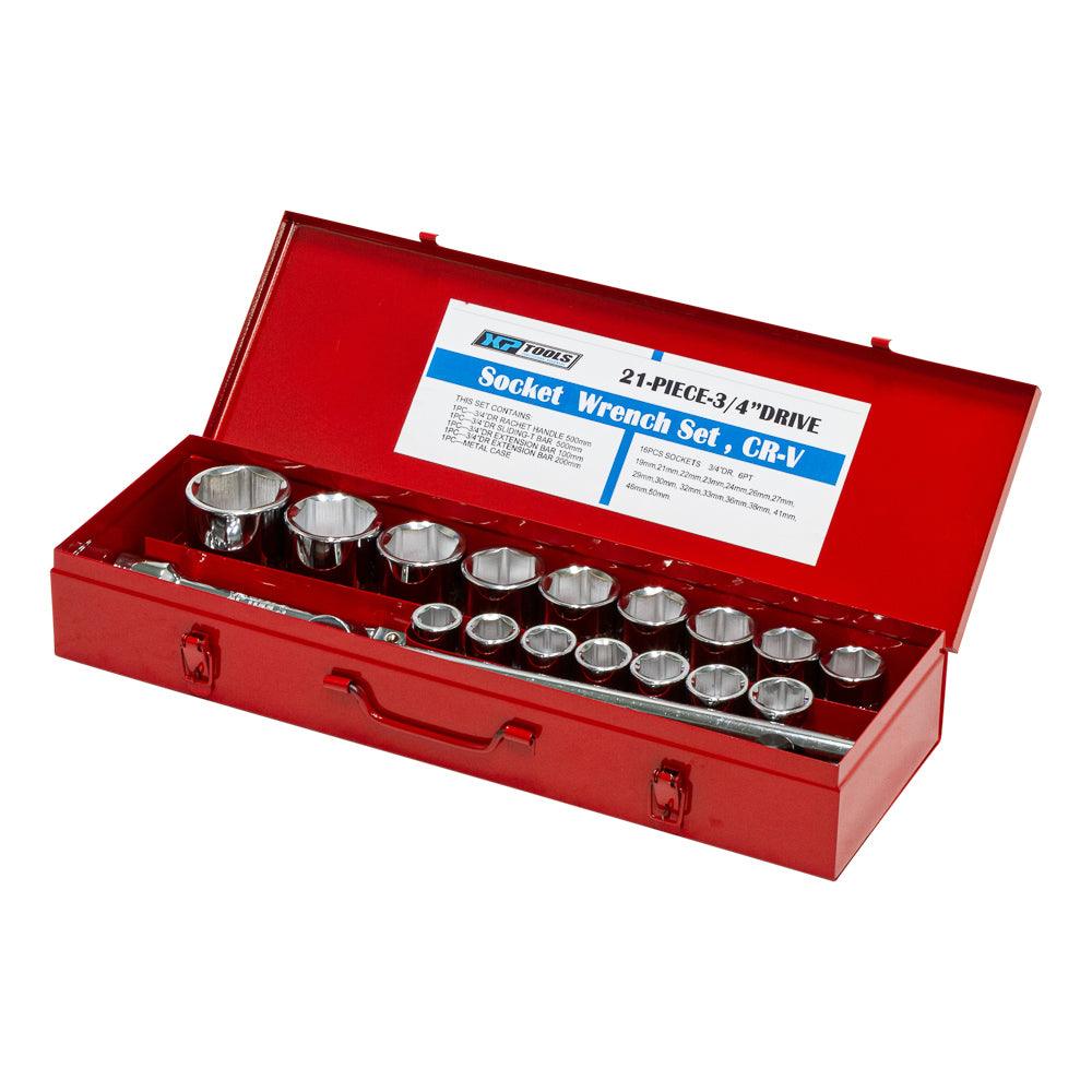 XPTools Steckschlüssel Satz 21 Teile Metrisch SW21MM - Tools.de TP Profishop GmbH