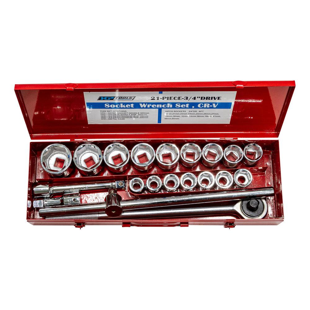 XPTools Steckschlüssel Satz 21 Teile Metrisch SW21MM - Tools.de TP Profishop GmbH