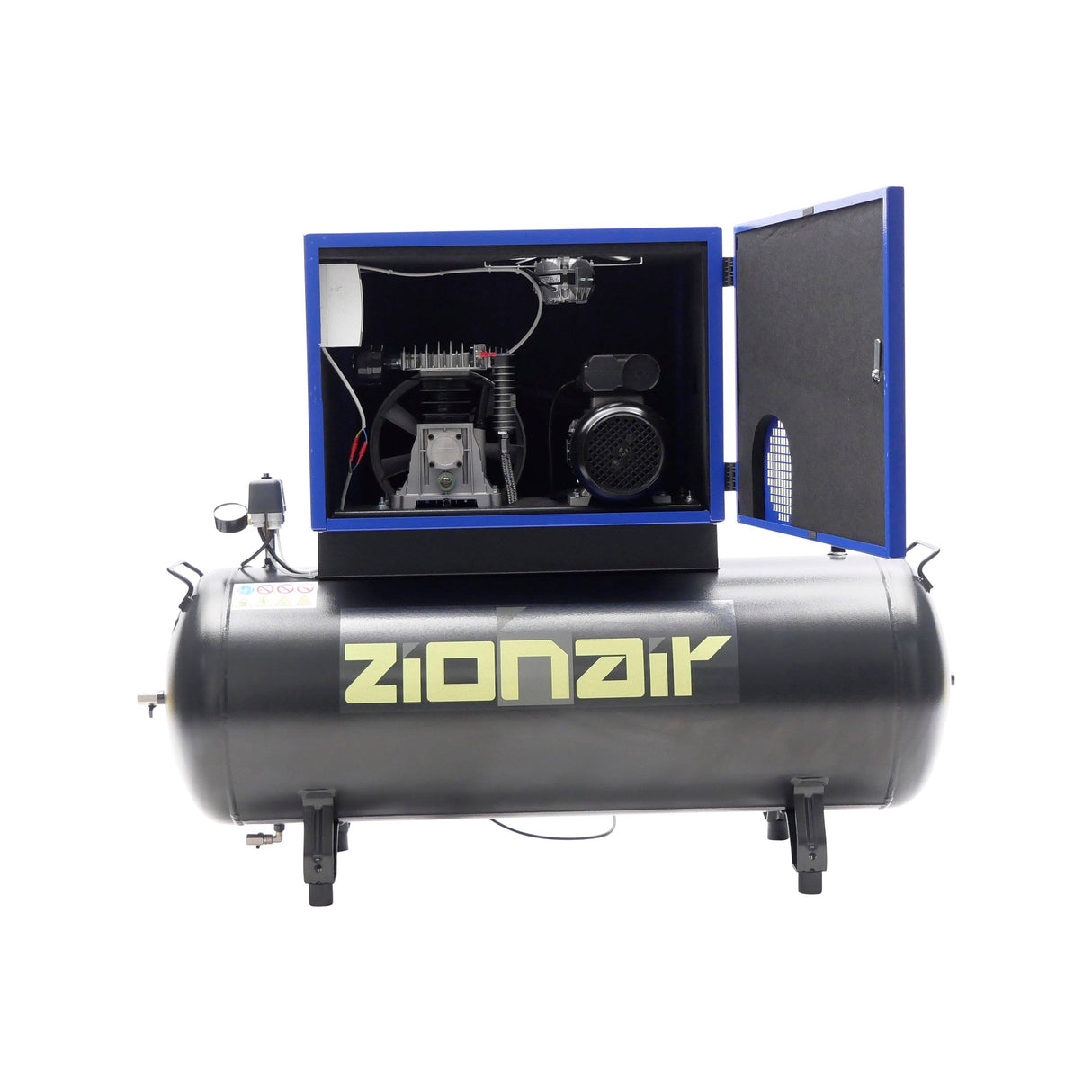 ZionAir 10 bar Silent Kompressor, Kompressor Schallgedämmt, Geräuscharmer Kompressor 2,2kW 230V 10bar 200L Tank CP22S200 - Tools.de TP Profishop GmbH