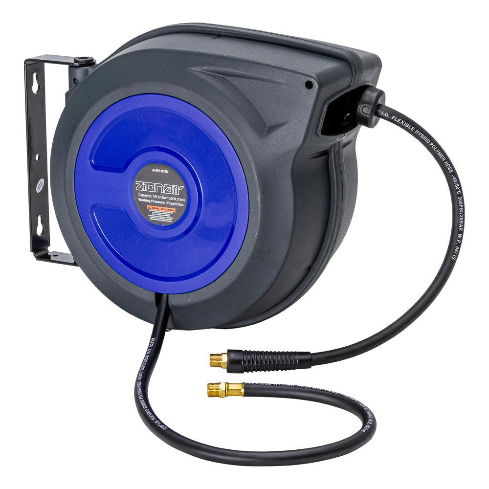 ZionAir 20 Bar Druckluft-Schlauchaufroller Automatik 3/8" x 15 m / Schlauchtrommel Profi-Aufrollautomatik - AHR15P38 - Tools.de TP Profishop GmbH