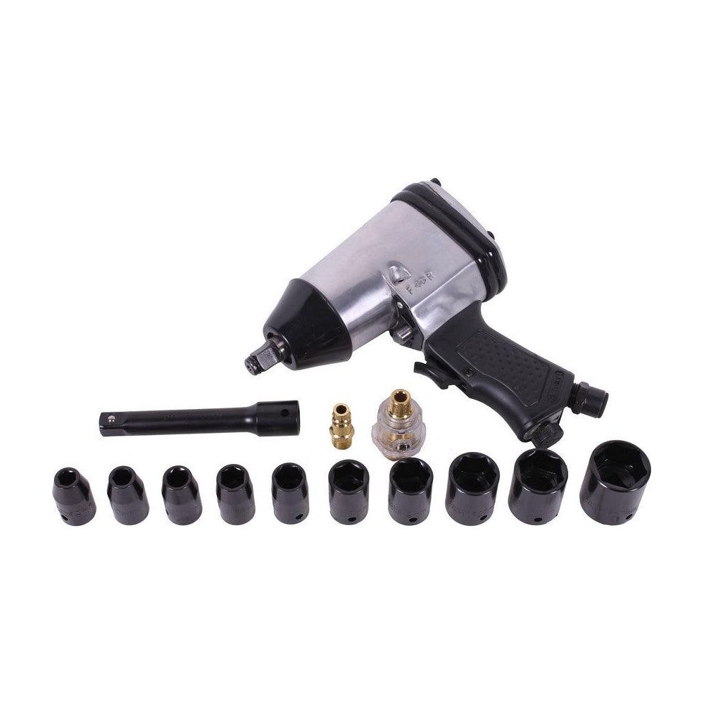 ZionAir Druckluftschrauber Set 1/2'' mit 10 Nüssen / Druckluft Schlagschauber mit Koffer IW12D - Tools.de TP Profishop GmbH