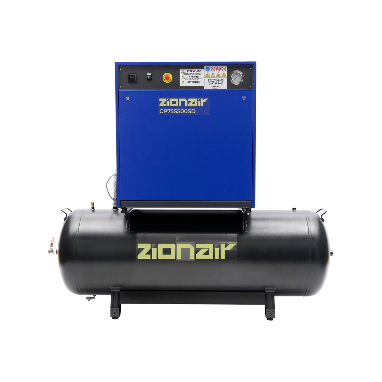 ZionAir Silent Kompressor gedämmt 7,5kW 400V 11bar 500 Liter Tank Stern-Dreieck CP75S500SD - Tools.de TP Profishop GmbH