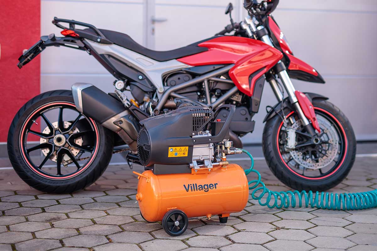 Villager VAT 24 L - Kompakter Luftkompressor mit 24 l Kessel & Öl-Schmierung - VI-007584