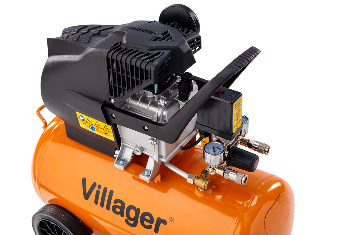 Villager VAT 50 L - Ölgeschmierter 50 l Kompressor mit 206 l/min Luftleistung & 8 bar - VI-007585