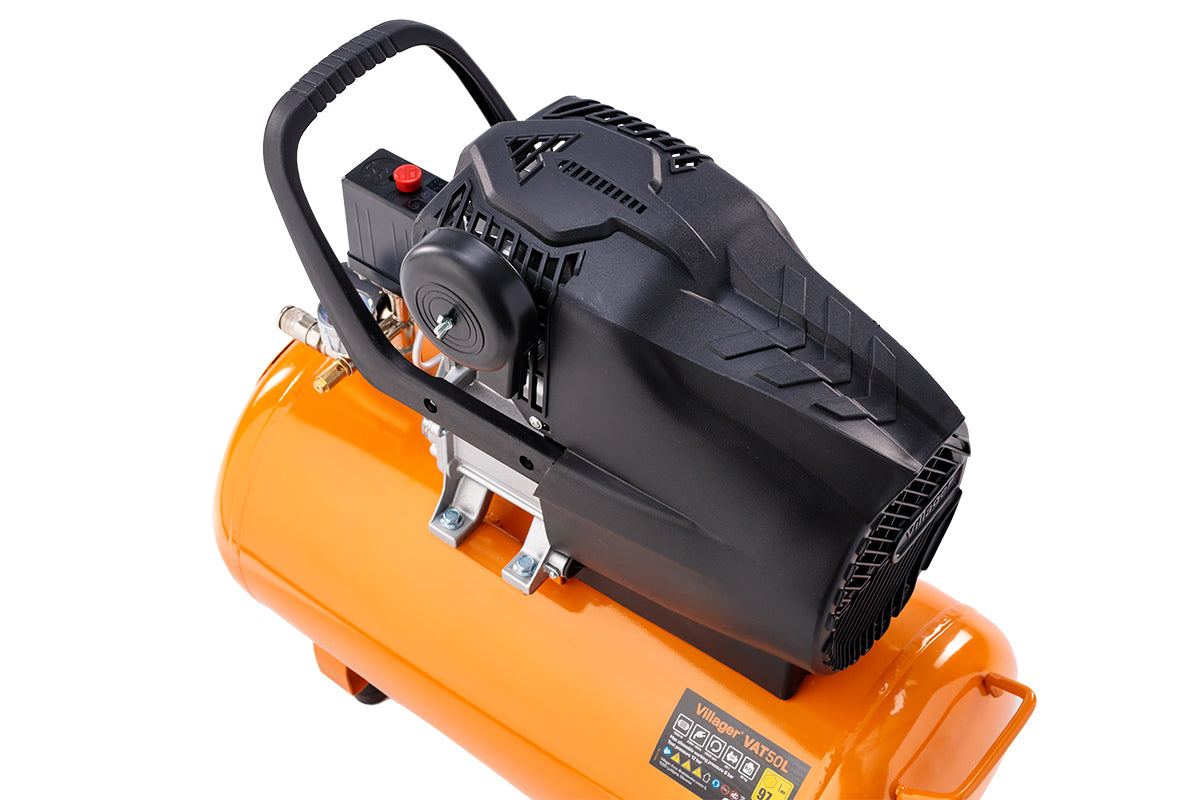 Villager VAT 50 L - Ölgeschmierter 50 l Kompressor mit 206 l/min Luftleistung & 8 bar - VI-007585