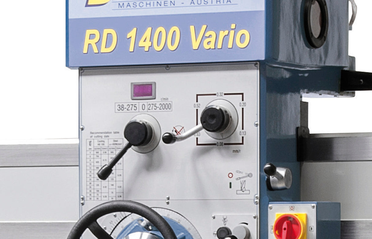 BERNARDO Radial- und Schnellradialbohrmaschinen – Modell RD 1400 x 50 Vario