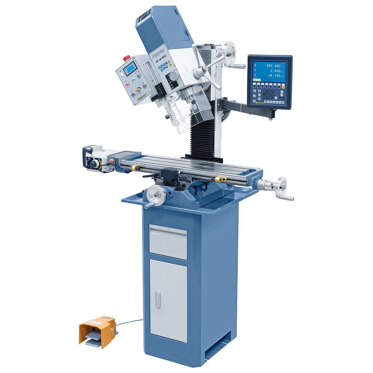 BERNARDO Bohr- und Fräsmaschine – Modell BF 28 BDC mit Vorschub inkl. 3-Achs-Digitalanzeige ES-12 V