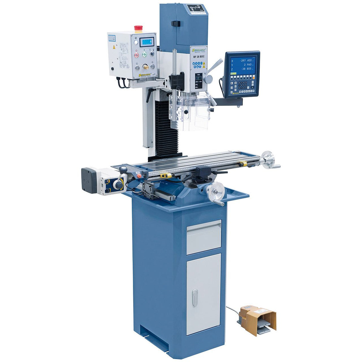 BERNARDO Bohr- und Fräsmaschine – Modell BF 28 BDC mit Vorschub inkl. 3-Achs-Digitalanzeige ES-12 V