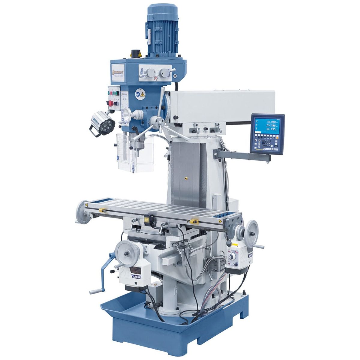 BERNARDO Bohr- und Fräsmaschine – Modell KF 60 - 1000 inkl. 3-Achs-Digitalanzeige ES-12 V und Vorschub f. y-Achse