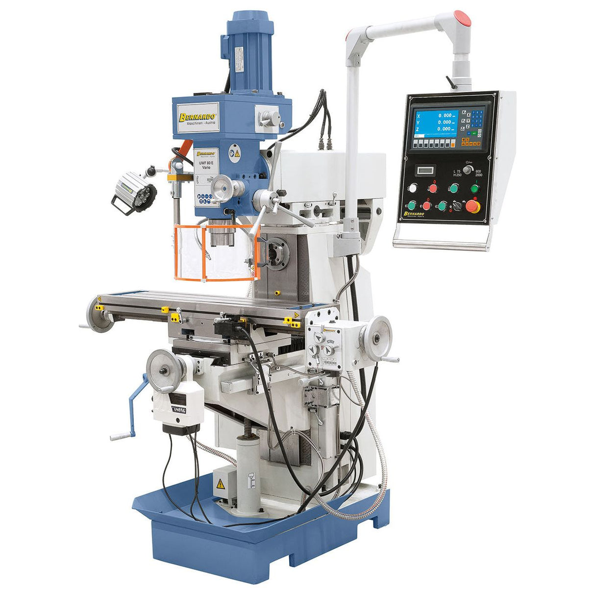 BERNARDO Universalfräsmaschine – Modell UWF 80 E Vario inkl. 3-Achs-Digitalanzeige ES-12 H