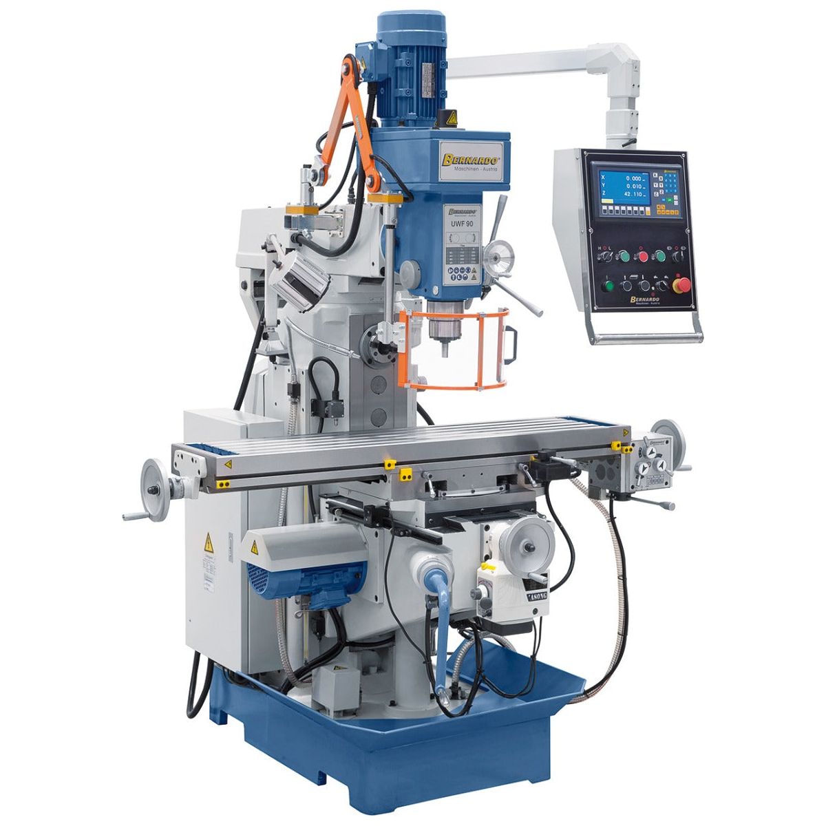 BERNARDO Universalfräsmaschine – Modell UWF 90 - 1270 inkl. 3-Achs-DRO ES-12 H und pneumat. Werkzeugklemmung
