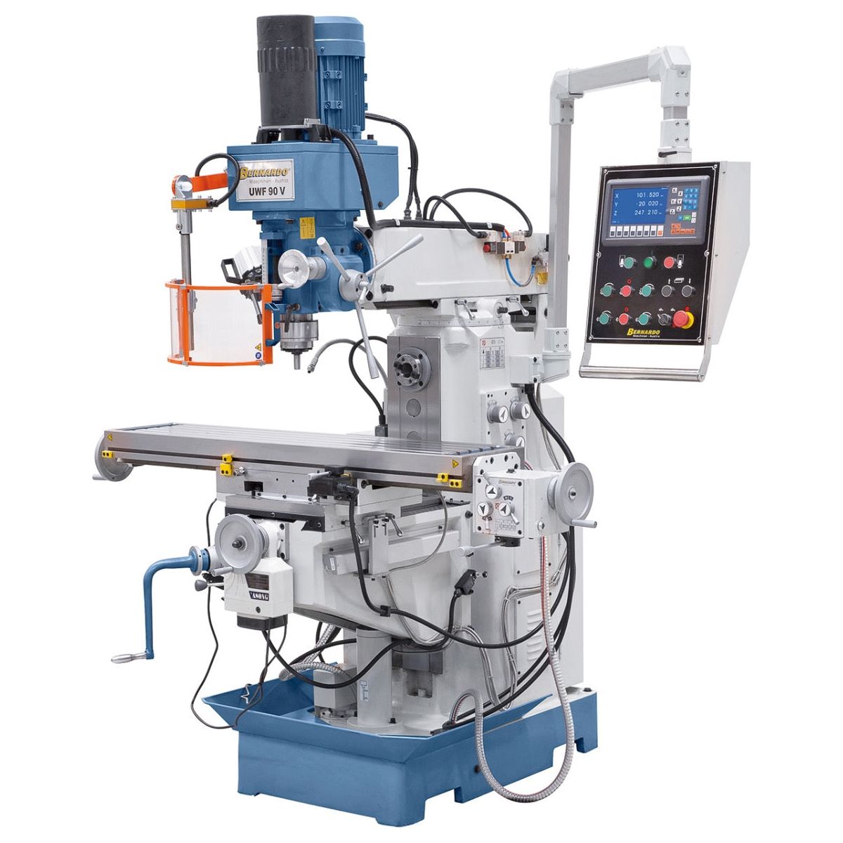 BERNARDO Universalfräsmaschine – Modell UWF 90 V mit pneumatischer Werkzeugklemmung