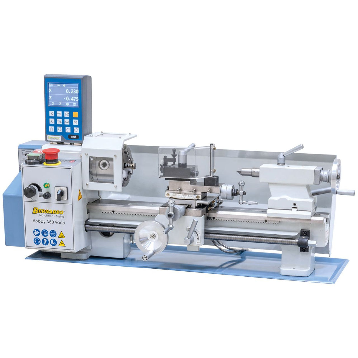 BERNARDO Leitspindeldrehmaschine – Modell Hobby 350 Vario / 230 V inkl. 2-Achs Digitalanzeige