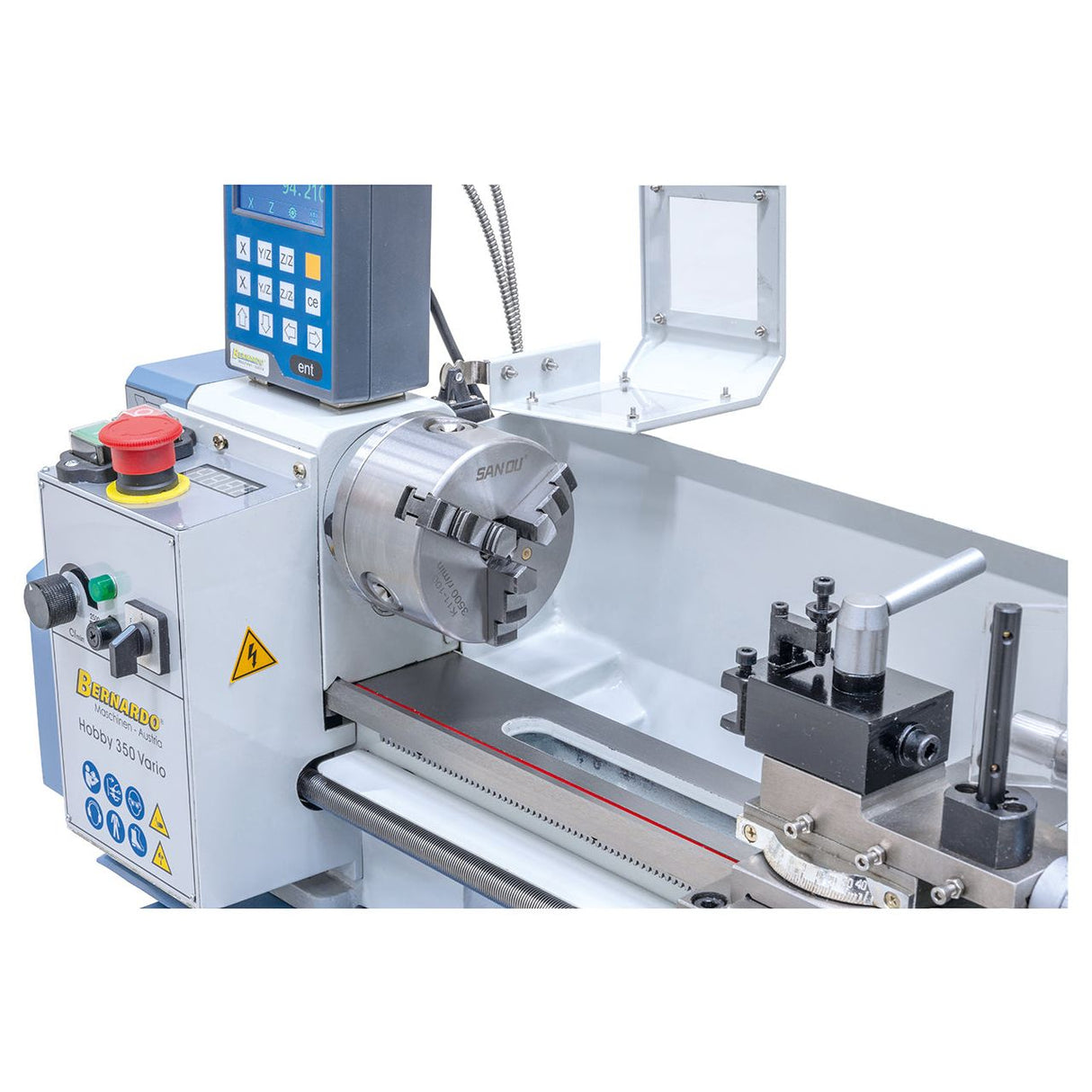 BERNARDO Leitspindeldrehmaschine – Modell Hobby 350 Vario / 230 V inkl. 2-Achs Digitalanzeige
