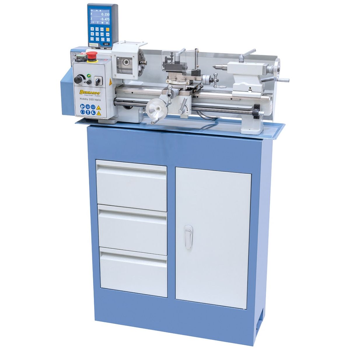 BERNARDO Leitspindeldrehmaschine – Modell Hobby 350 Vario / 230 V inkl. 2-Achs Digitalanzeige
