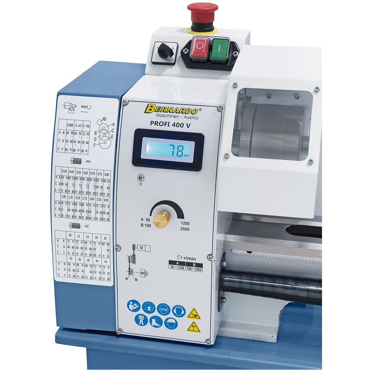 BERNARDO Leitspindeldrehmaschine – Modell Profi 400 V / 230 V