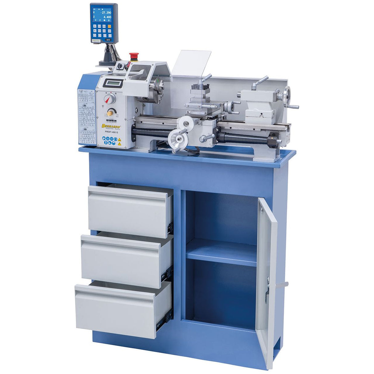 BERNARDO Leitspindeldrehmaschine – Modell Profi 400 G / 230 V inkl. 2-Achs Digitalanzeige DT 40