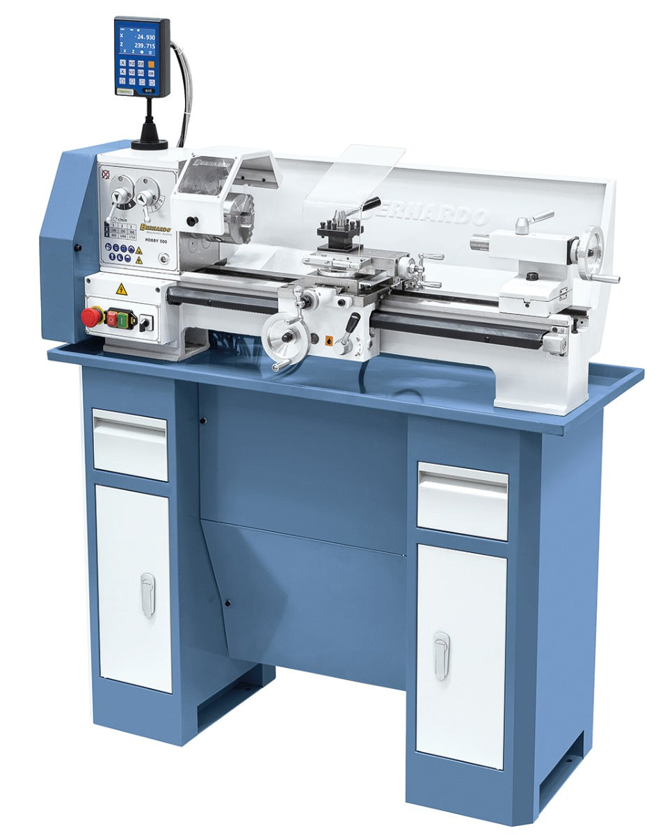 BERNARDO Leitspindeldrehmaschinen – Modell Hobby 500 / 230 V inkl. 2-Achs Digitalanzeige DT 40