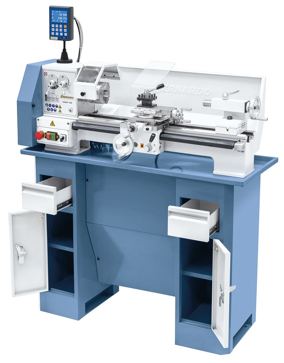 BERNARDO Leitspindeldrehmaschinen – Modell Hobby 500 / 230 V inkl. 2-Achs Digitalanzeige DT 40