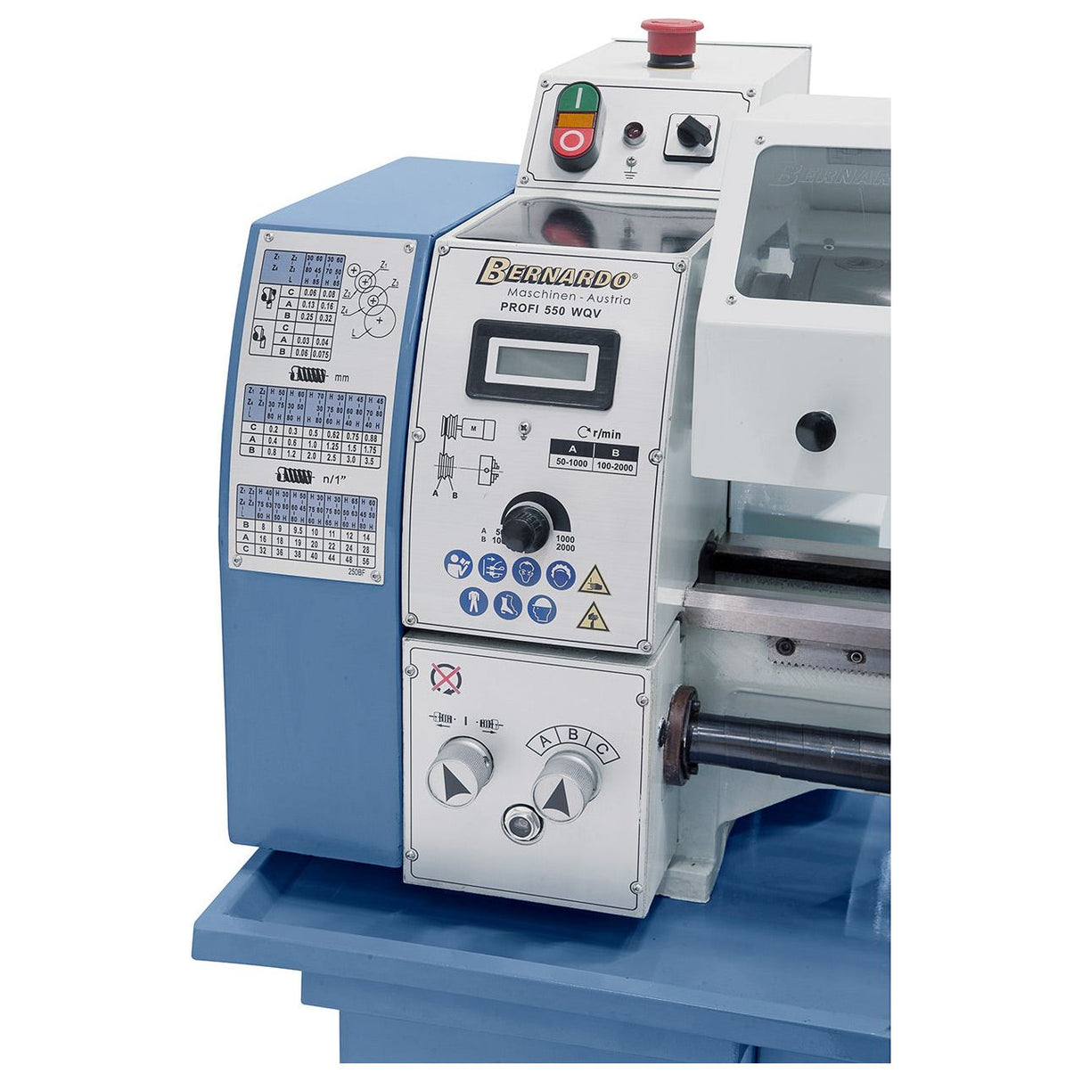 BERNARDO Leitspindeldrehmaschine – Modell Profi 550 WQV / 230 V