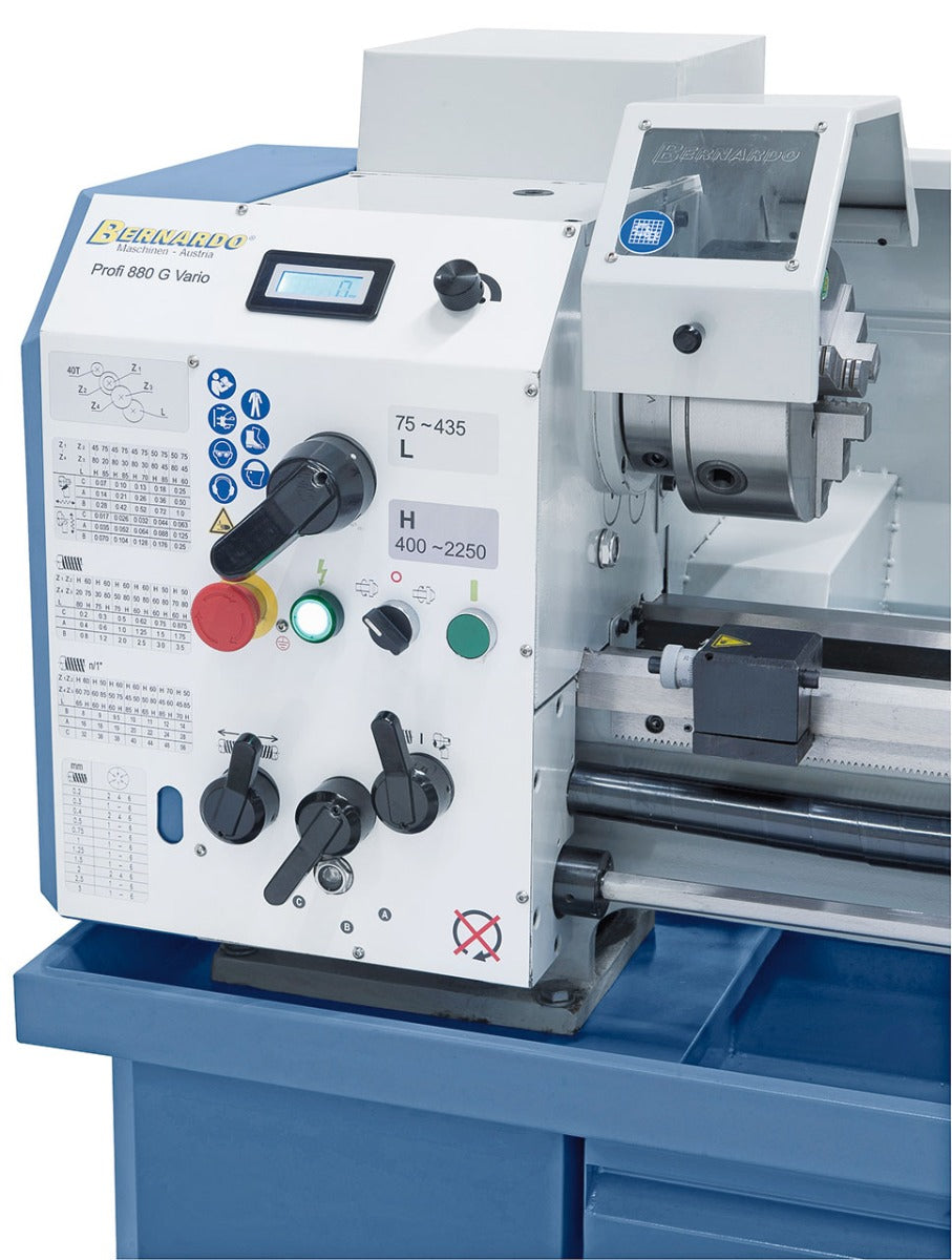 BERNARDO Leit- und Zugspindeldrehmaschine – Modell Profi 880 G Vario / 230 V