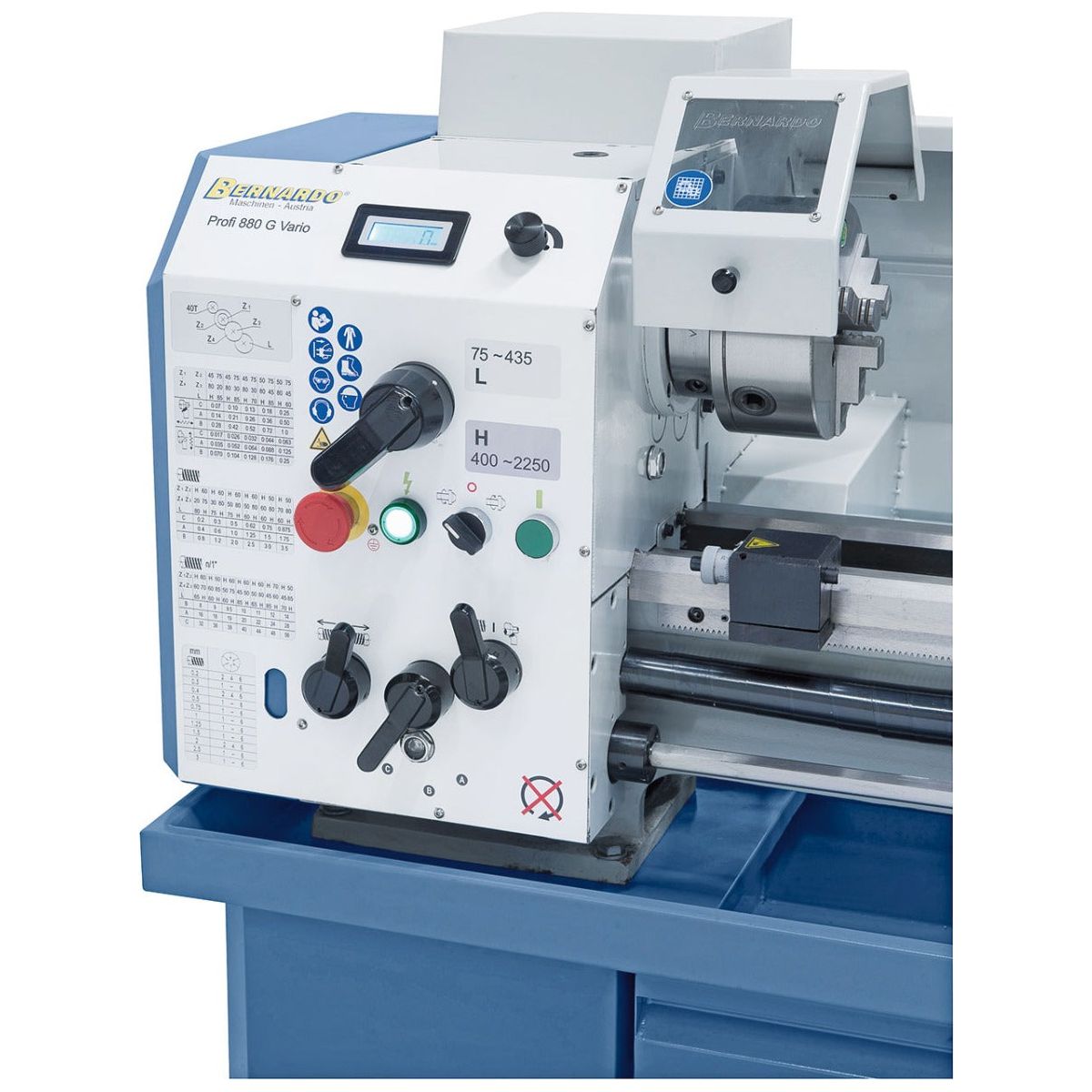 BERNARDO Leit- und Zugspindeldrehmaschine – Modell Profi 880 G Vario / 400 V