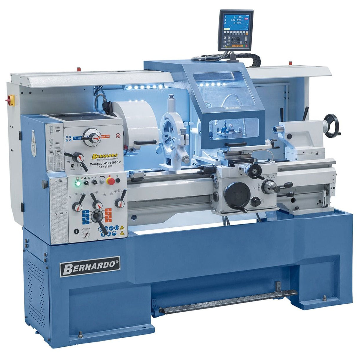 BERNARDO Universaldrehmaschine mit stufenloser Drehzahl – Modell Compact 400 x 1000 V-constant inkl. 3-Achs-Digitalanzeige