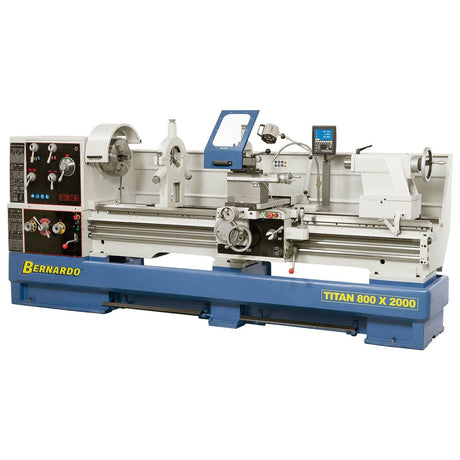 BERNARDO Universaldrehmaschine – Modell Titan 800 x 2000 inkl. 3-Achs-Digitalanzeige