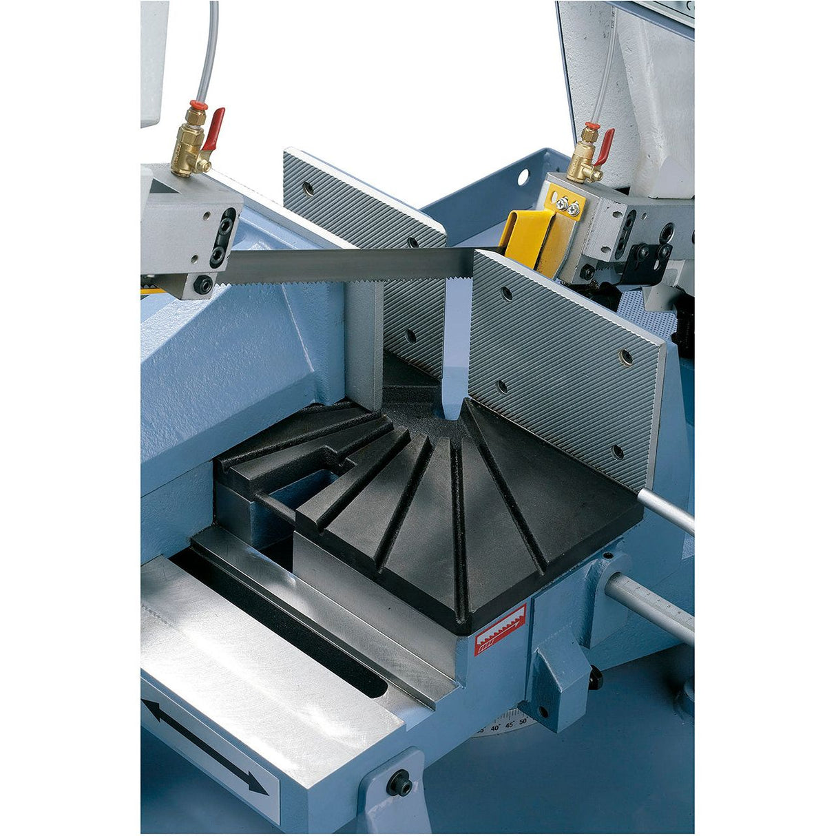 BERNARDO Halbautomatische Doppelgehrungsbandsäge – Modell MBS 350 DGA / 400 V