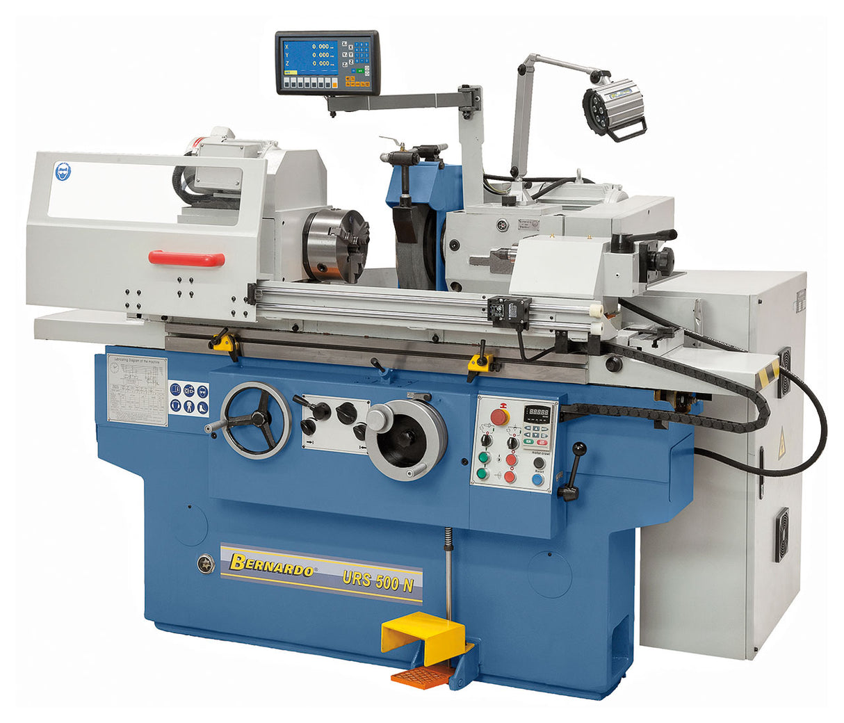 BERNARDO Universal-Rundschleifmaschine – Modell URS 500 N inkl. 2-Achs-Digitalanzeige ES-12 H
