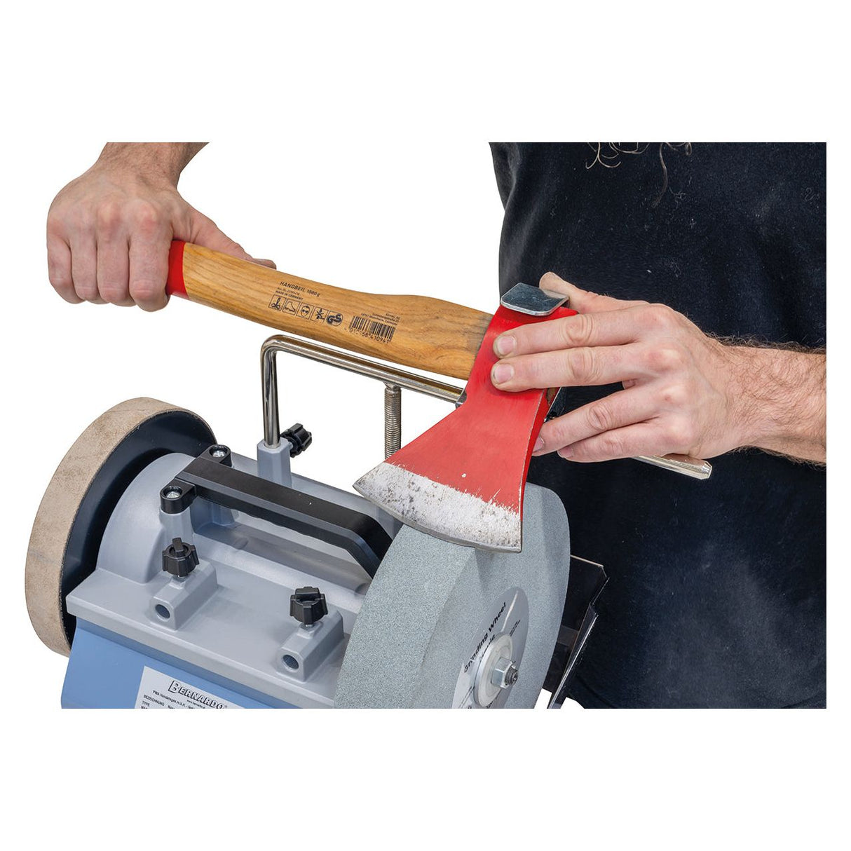 BERNARDO Zubehör für Nass- und Trockenschleifmaschine – Modell Vorrichtung für Äxte f. NTS 200 / NTS 250 Pro / NTS 250 Pro Vario