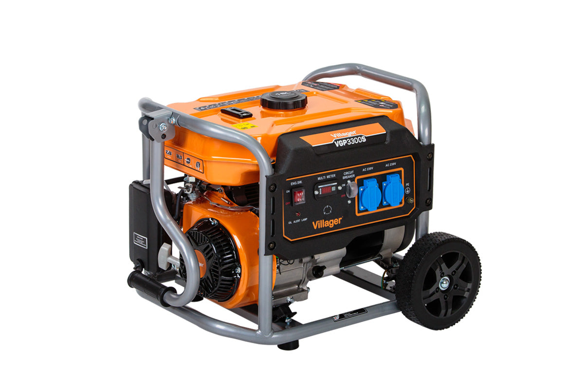 Villager VGP 3300 S – Benzin-Generator 3 kW mit AVR & 15 l Tank für bis zu 15h Laufzeit - VI-055116