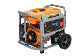 Villager portable petrol generator with wheeled frame and high power output – reliable backup power solution for home, construction and workshop use at Tools.de
