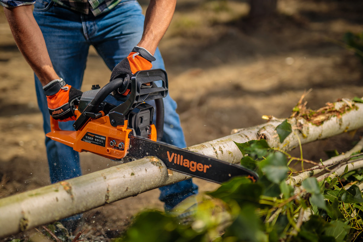 Villager VGS 380 PRIME - 40 cm Benzin-Kettensäge mit 2-Takt-Motor & Antivibration - VI-057749