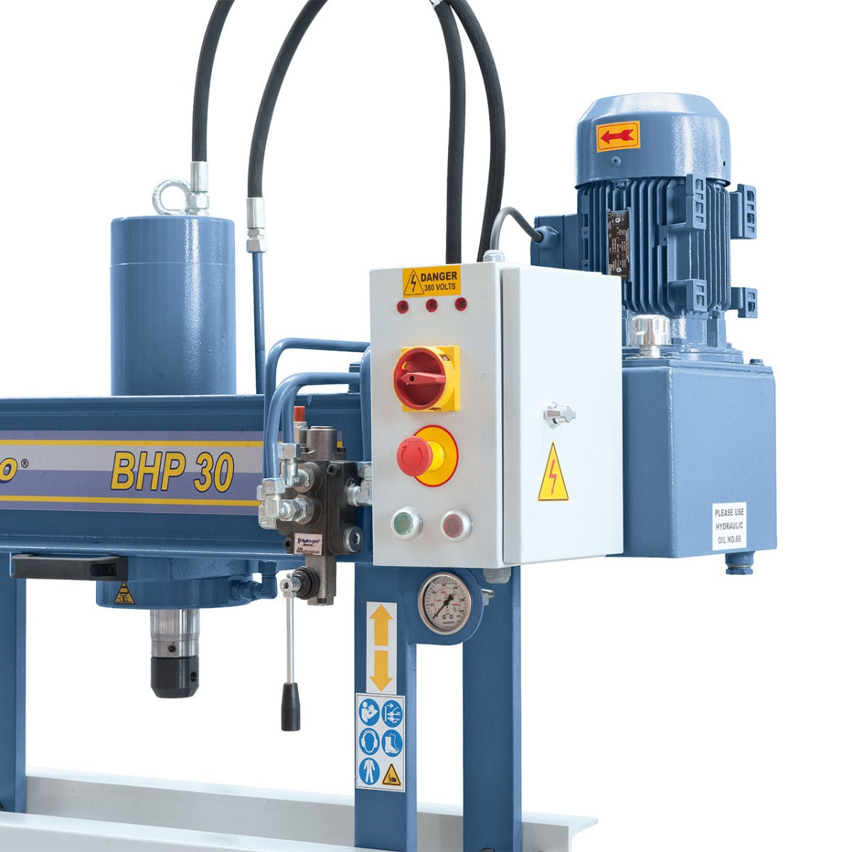 BERNARDO Hydraulische Werkstattpresse mit verschiebbarem Zylinder – Modell BHP 30