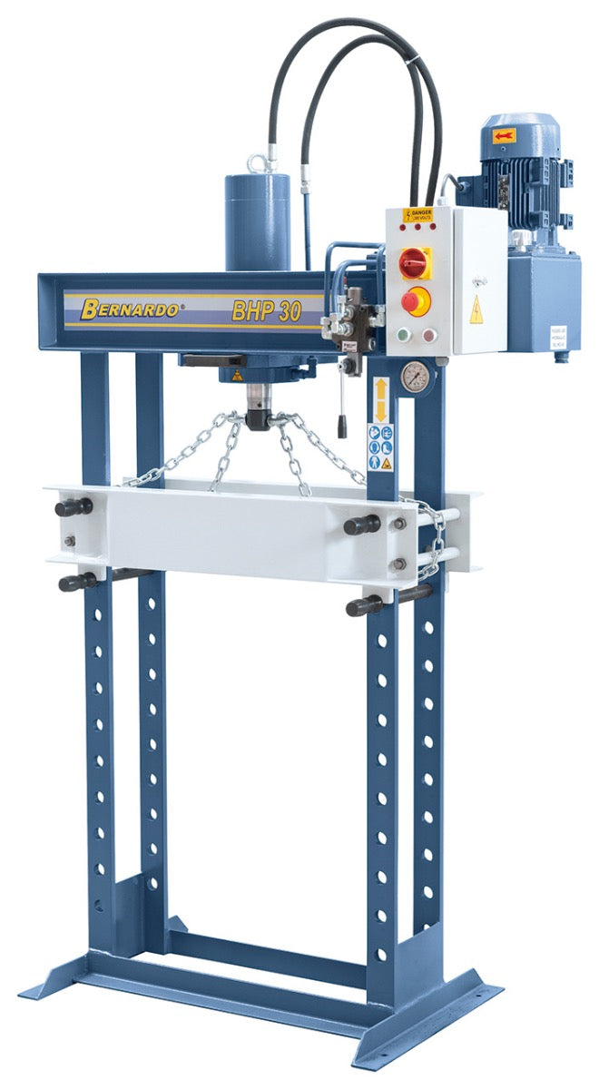 BERNARDO Hydraulische Werkstattpresse mit verschiebbarem Zylinder – Modell BHP 30